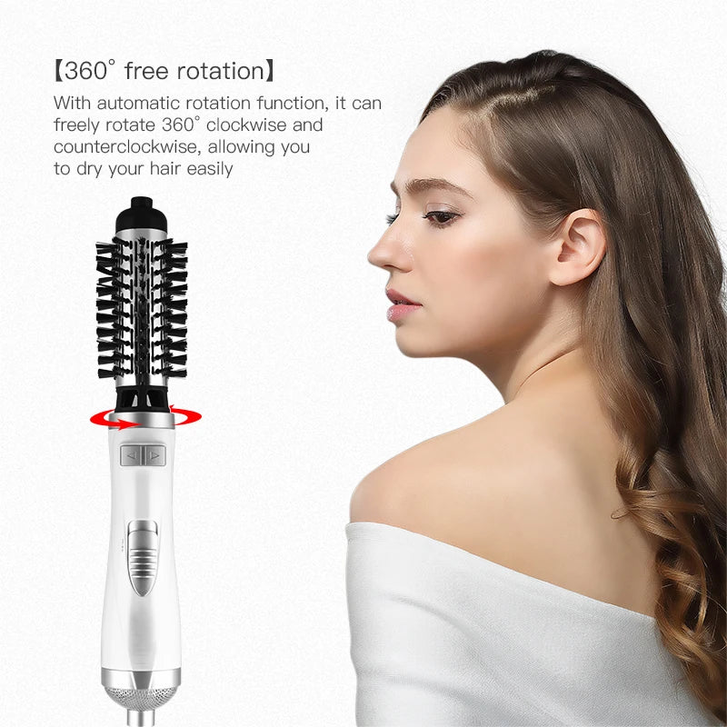 Hot Selling Professional Automatic Rotating 2 In 1 Hair Straightting And Curling Hot Air Brush Multifunctional Hair Brush Dryer Peaceful Pleasures Health and Wellness