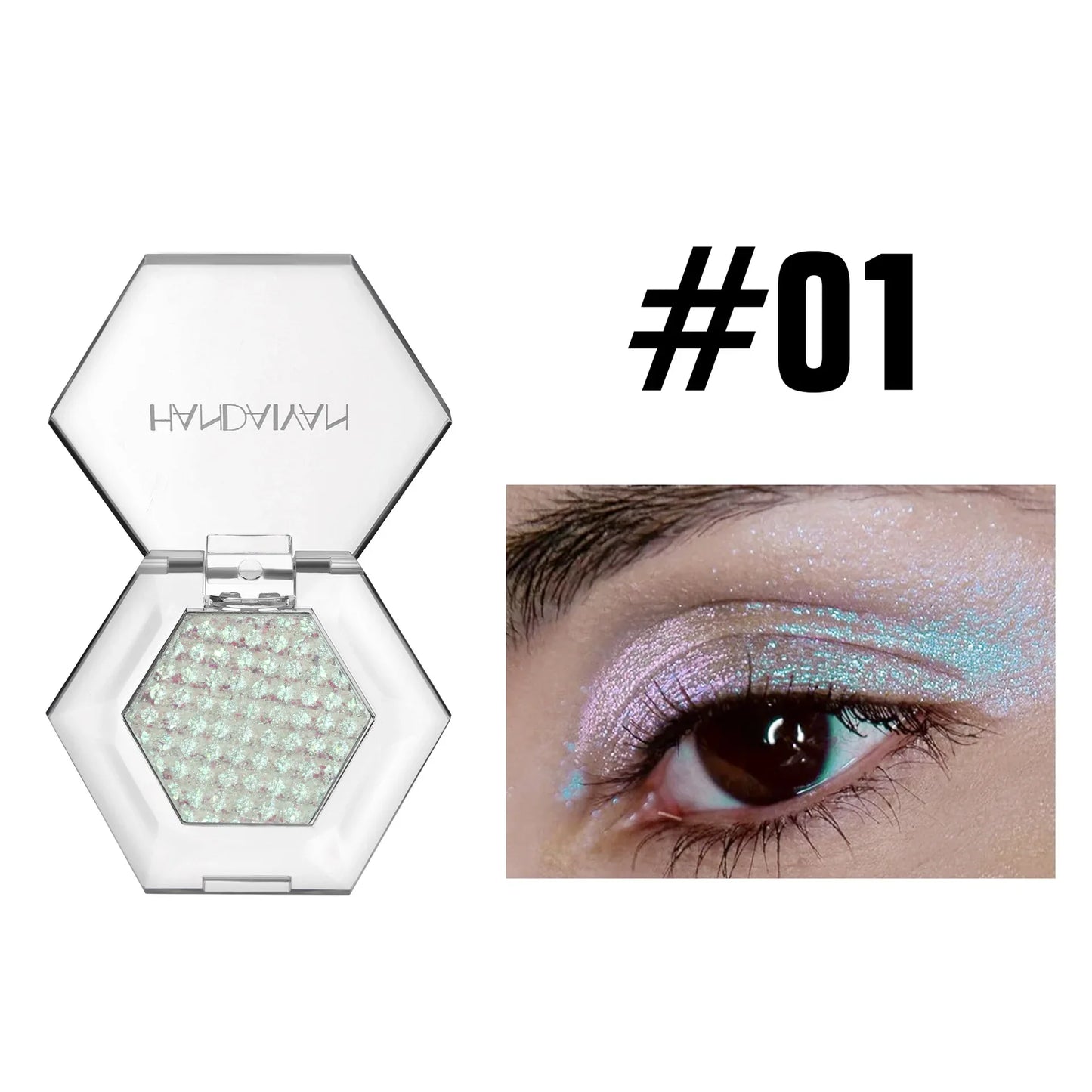 Handaiyan Holographic Glitter Eyeshadow – Chameleon Shimmer Palette