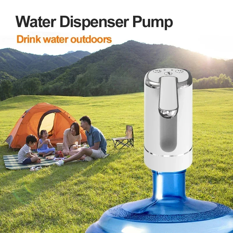 ‌Portable Electric Water Pump Dispenser Foldable USB Rechargeable for 5 Gallon Bottles for Home/Office/Travel Peaceful Pleasures Health and Wellness