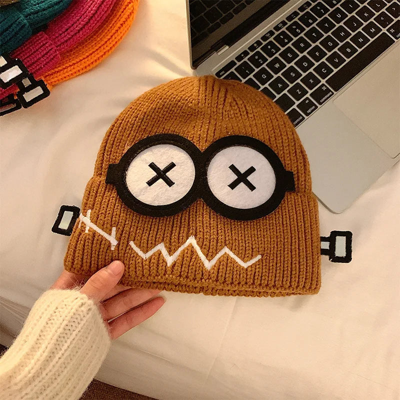 Cute Cartoon Knit Beanie | Funny Warm Winter Hat for Women