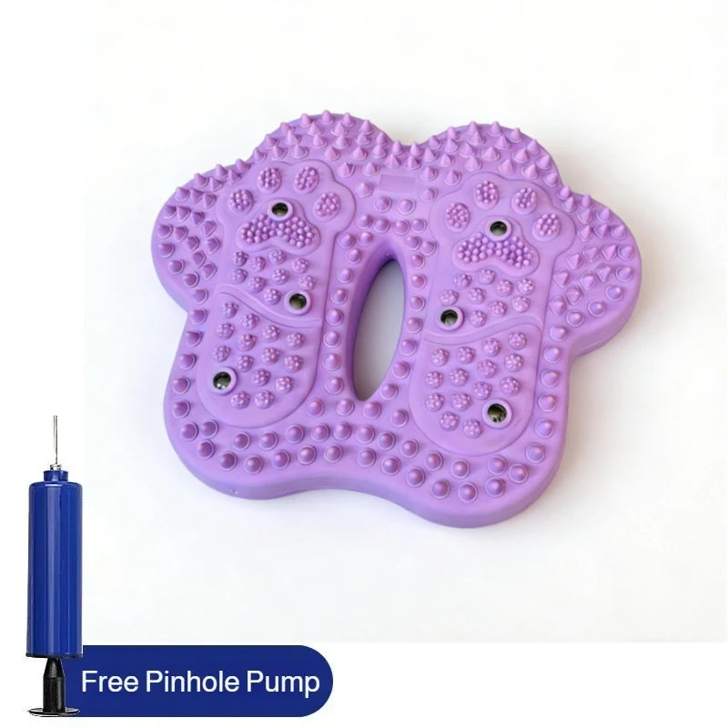 Large Household Inflatable Foot Massager Anti-slip Magnet Stone Stepper Pad Pressure Points in Situ Sports Fitness Equipment Peaceful Pleasures Health and Wellness Style B Purple