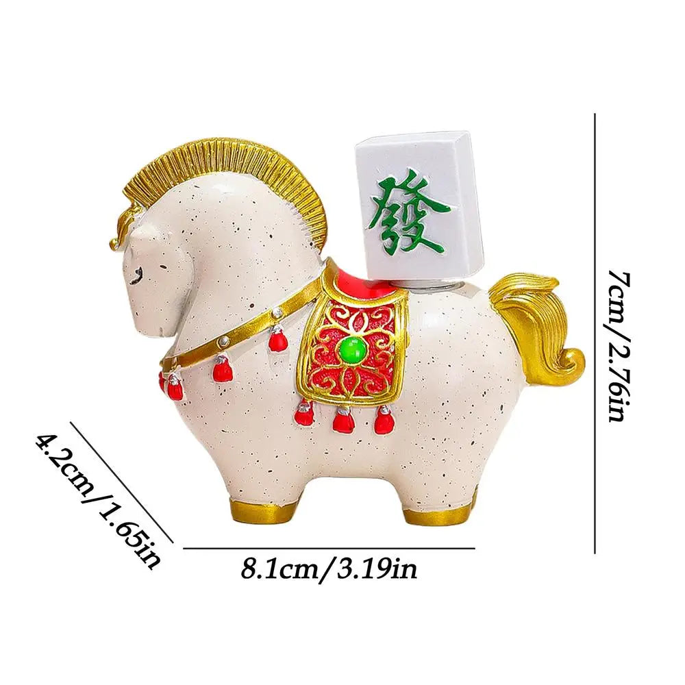 Horse Figurine Ornament Decorative Wealth 2026 Horse New Year Decor For Home For Home Women Men Christmas Bedroom Birthday Peaceful Pleasures Health and Wellness A China Mainland