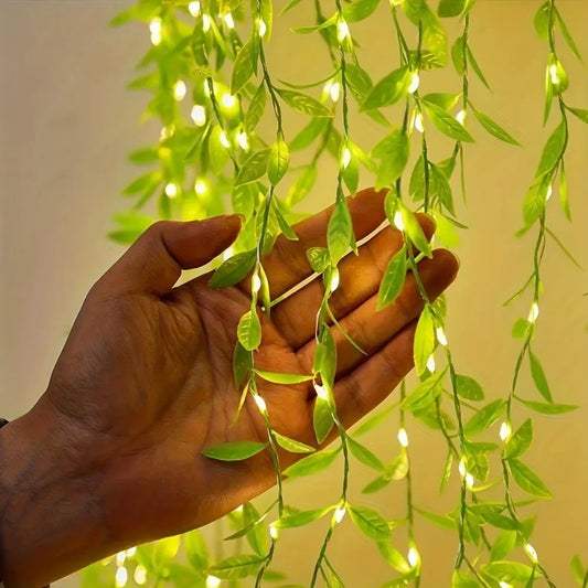 2M Artificial Willow Vine Garland – Bedroom & Party Décor Artificial Vine Garland Peaceful Pleasures Health and Wellness 2M