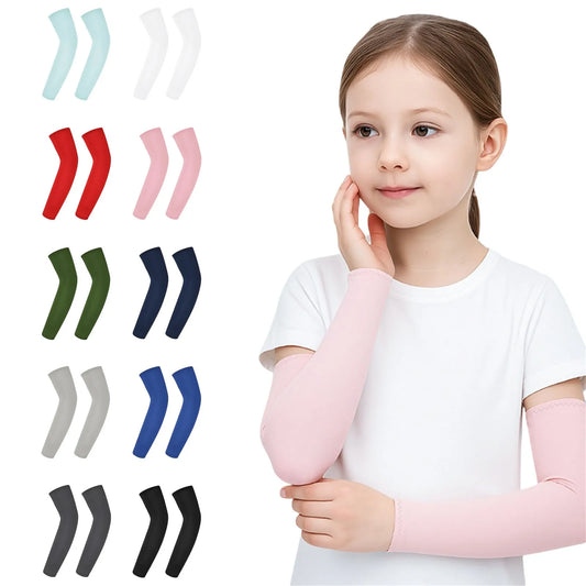 Sports Cooling Arm Sleeves Children's Basketball Cycling Arm Covers Outdoor Sports Mosquito and UV Protection Sleeves Peaceful Pleasures Health and Wellness