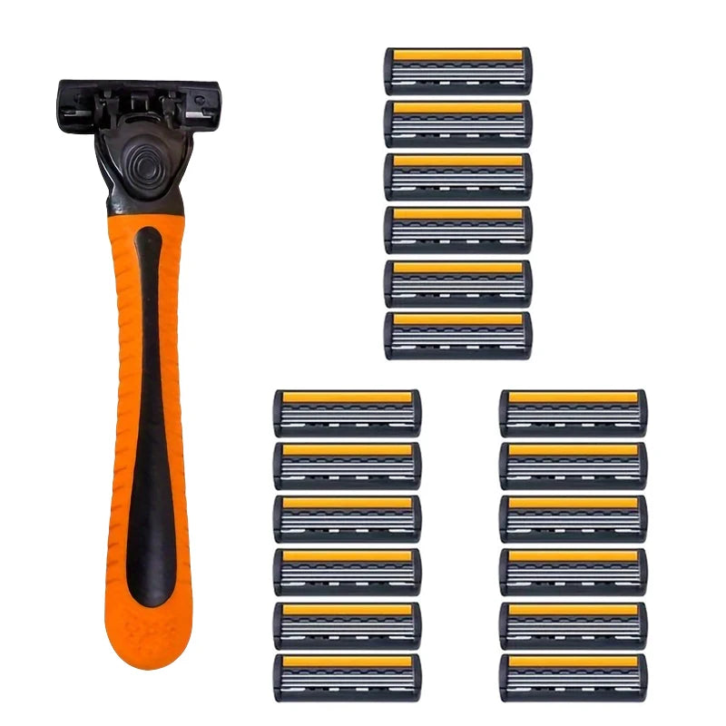 Men's 3-Blade Stainless Steel Manual Razor | Travel & Home