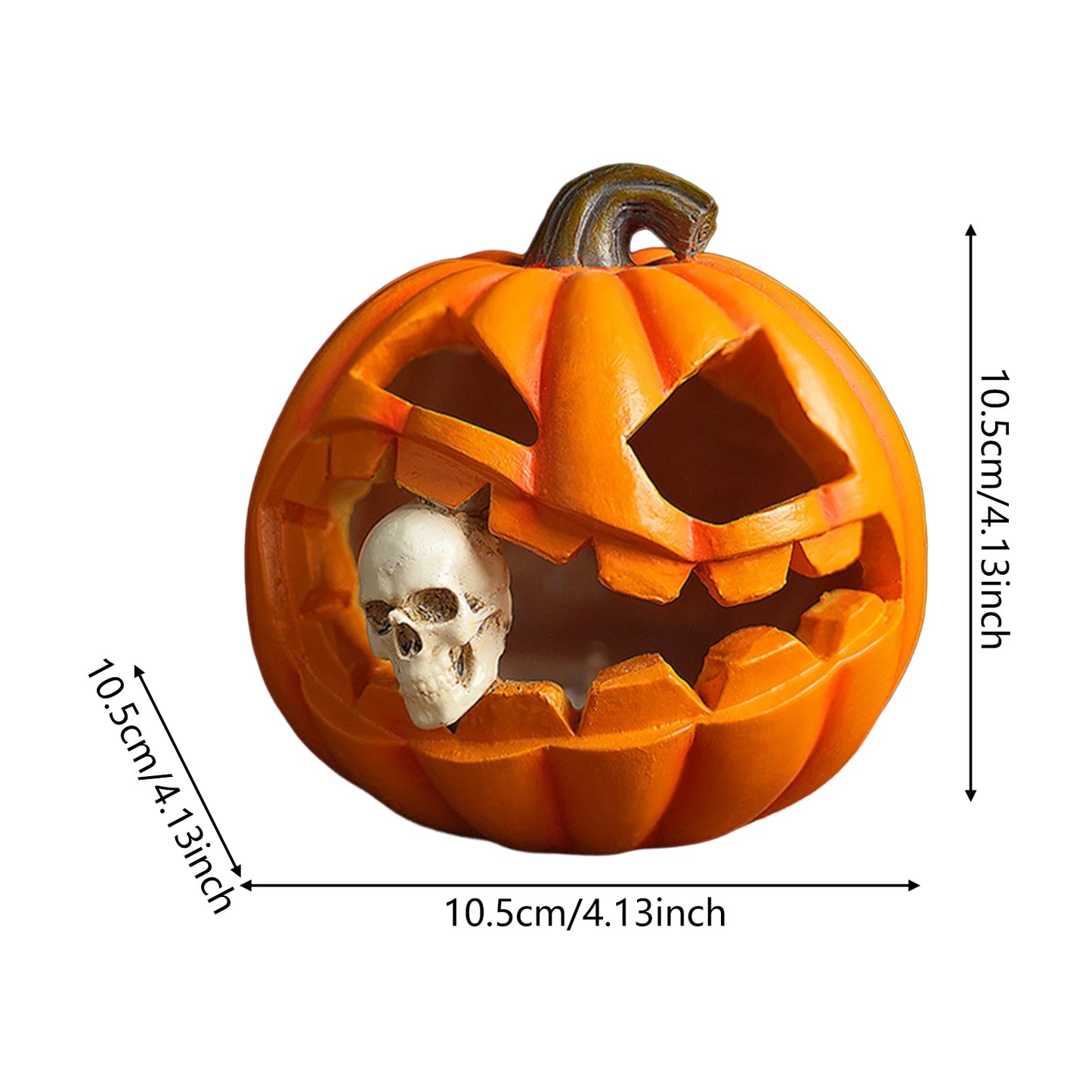 Halloween Pumpkin Ghost Skull Resin Decor Vintage Tabletop Sculpture for Spooky Party Home Office Garden Decoration Peaceful Pleasures Health and Wellness
