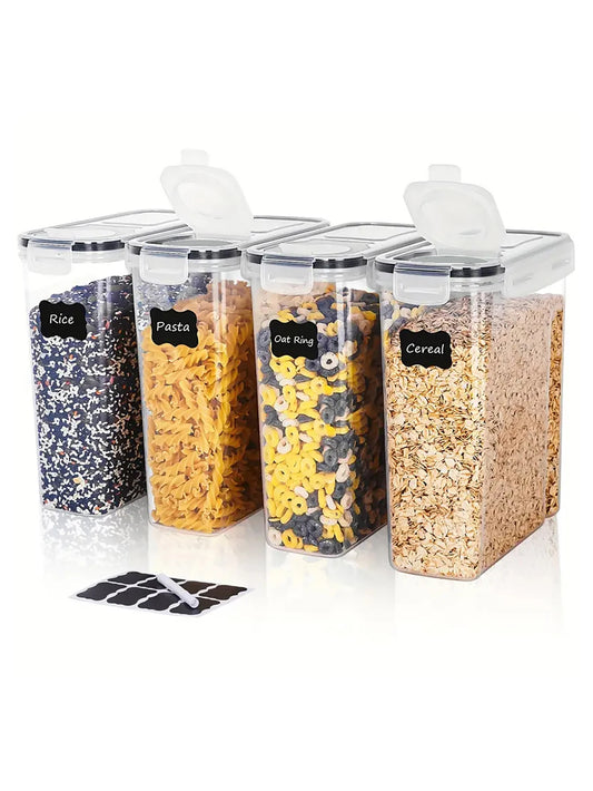4pc Large 4L Airtight Food Storage Containers With Lids Peaceful Pleasures Health and Wellness