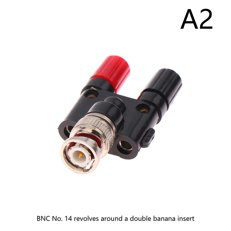 BNC to Banana Plug Adapter | RF Coaxial Converter Binding Post