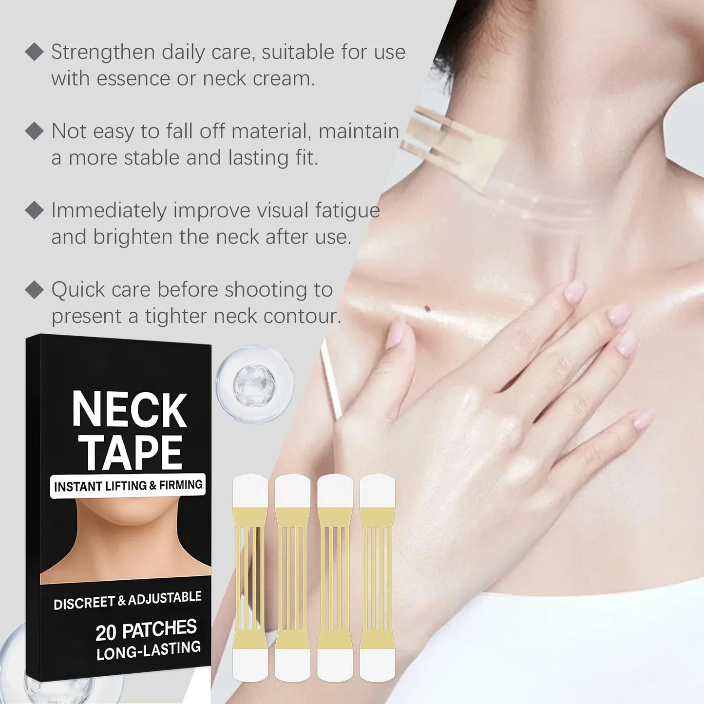 Anti-Aging Neck Wrinkle Patch – Firm, Lift & Contour 20 pcs