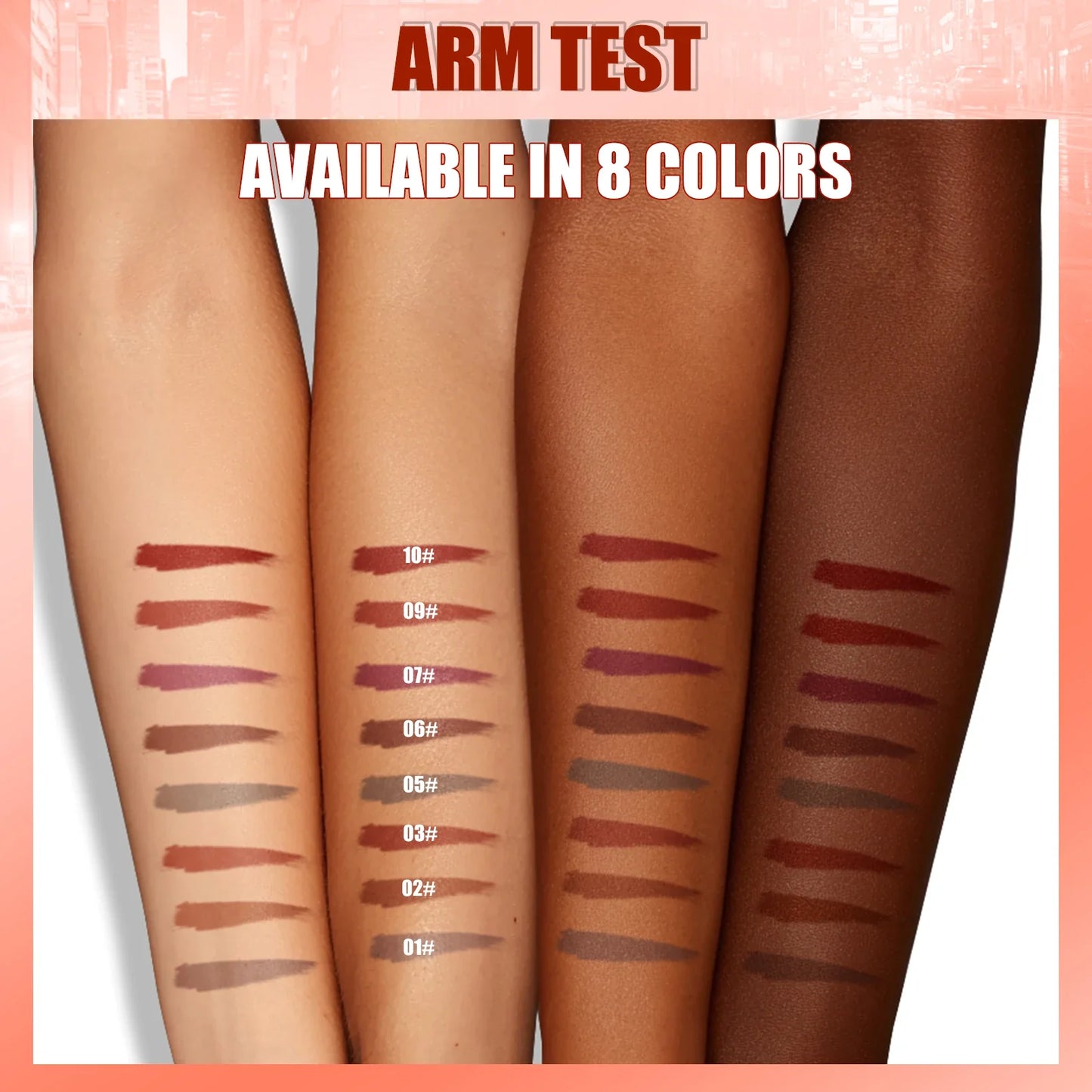 W3W 2-in-1 Waterproof Liquid Lip Liner & Stain | 24Hr Matte