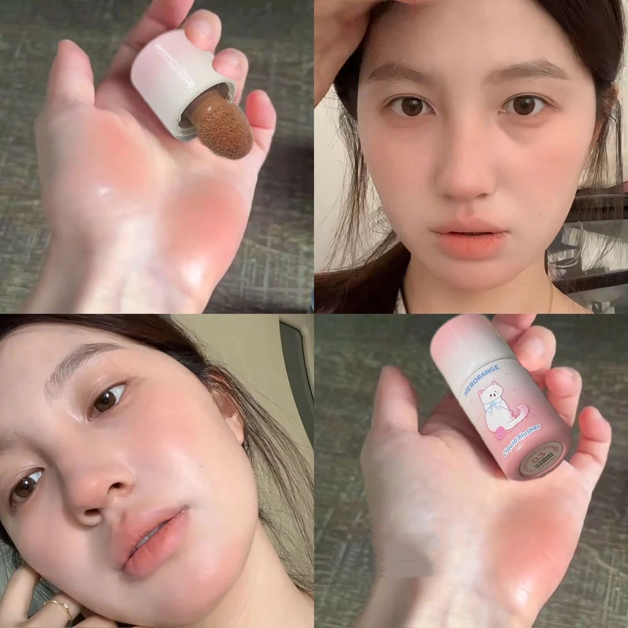 Korean Liquid Blush Matte Natural Finish | Sponge Brush Head