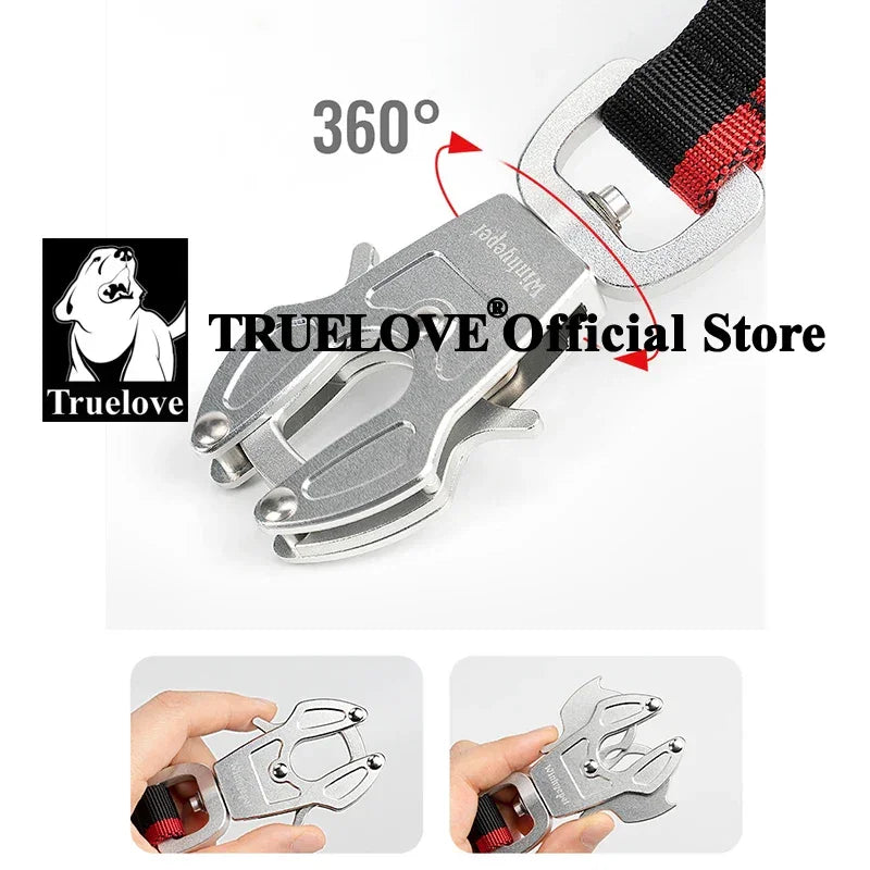 TRUELOVE Dog Leash Heavy Duty with Quick Release/Locking Frog Clip Waterproof Tactical Multi-function Bungee Cobra Buckle YL1833 Peaceful Pleasures Health and Wellness