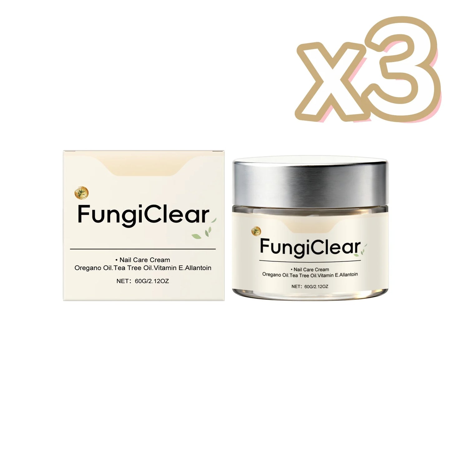 Strengthening Nail Care Cream Repair Weak Nails Herbal Extract Nourish Restore Health Lasting Effective Fingernail Toenails Care Peaceful Pleasures Health and Wellness 60g Boxed x 3