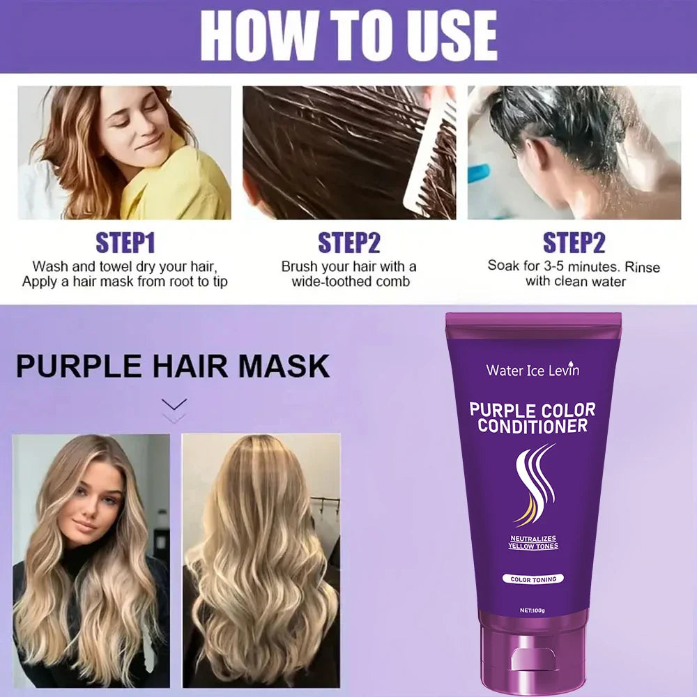Purple Keratin Hair Mask – Repair Dry Frizzy Damaged Hair