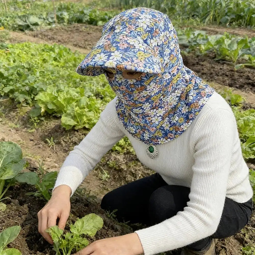 UV Protection Floral Bucket Hat | Gardening, Hiking & Travel