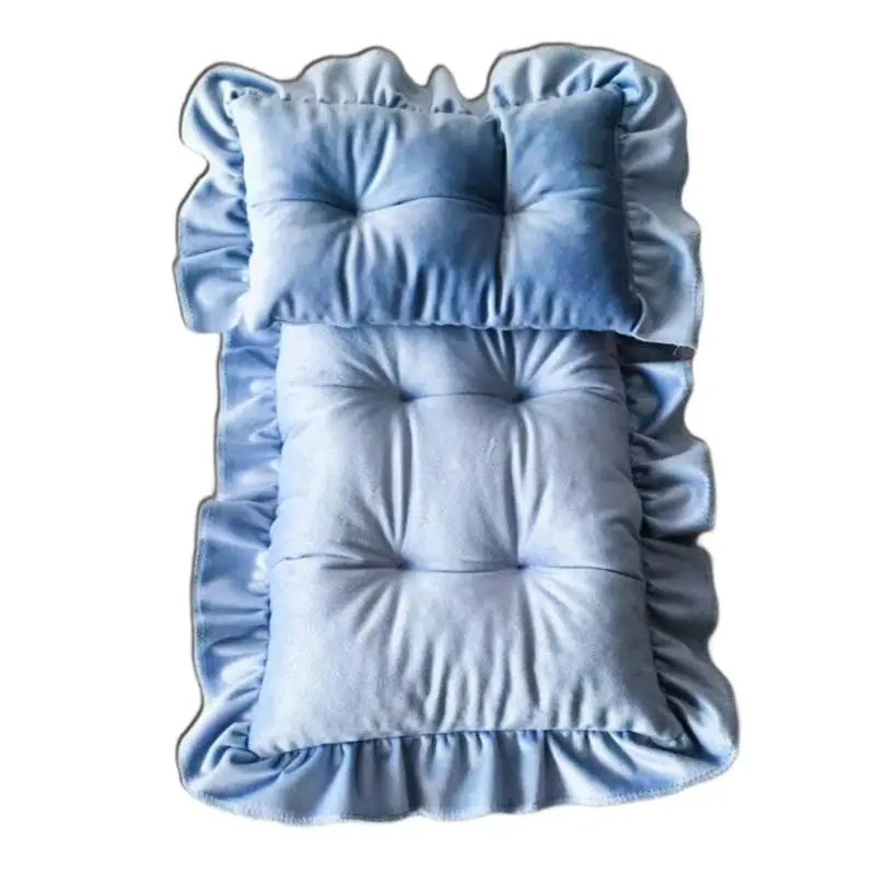 Newborn Photography Mattress & Pillow Set | Soft Cotton Props