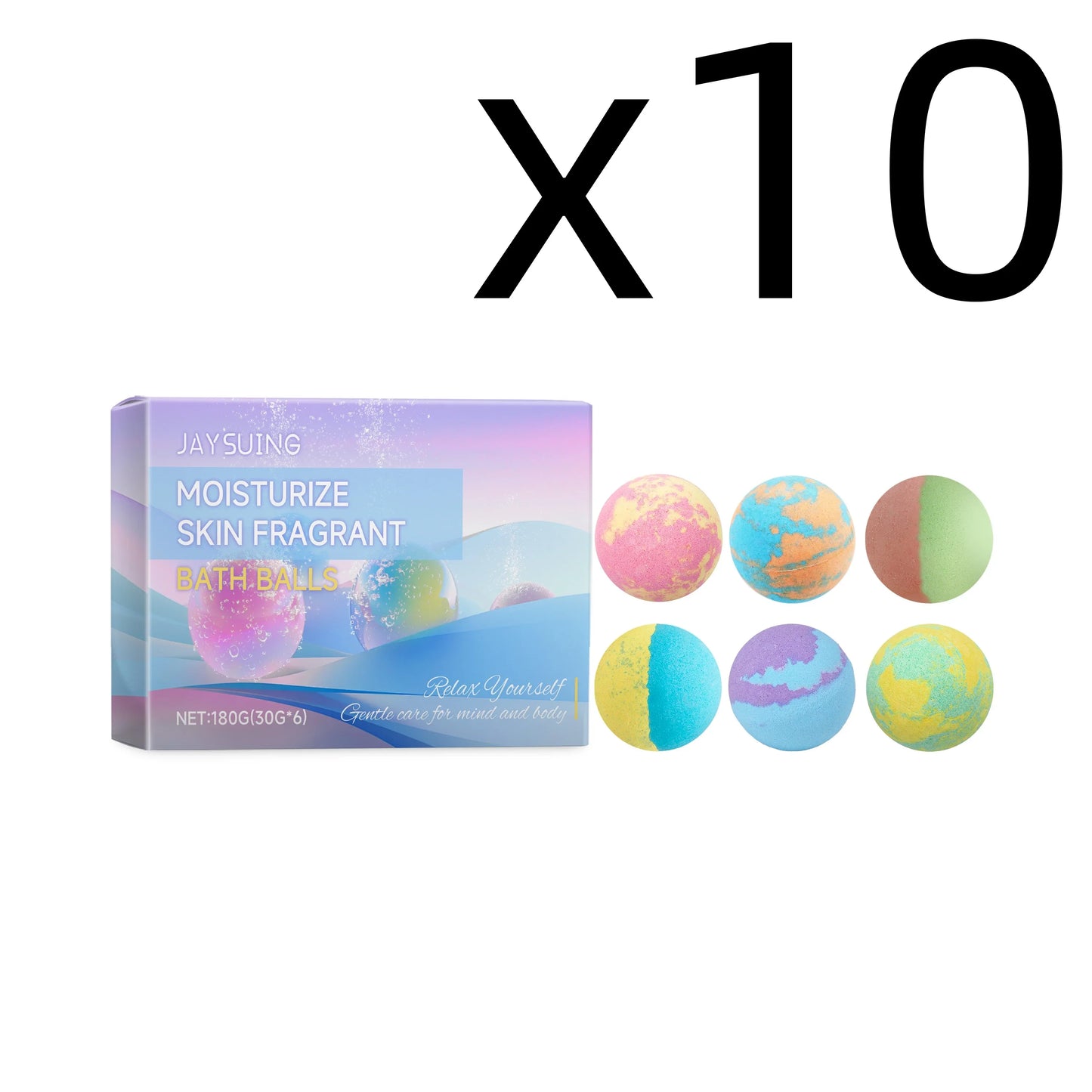 Aromatherapy Bath Bombs 6-Pack – Moisturizing & Relaxing