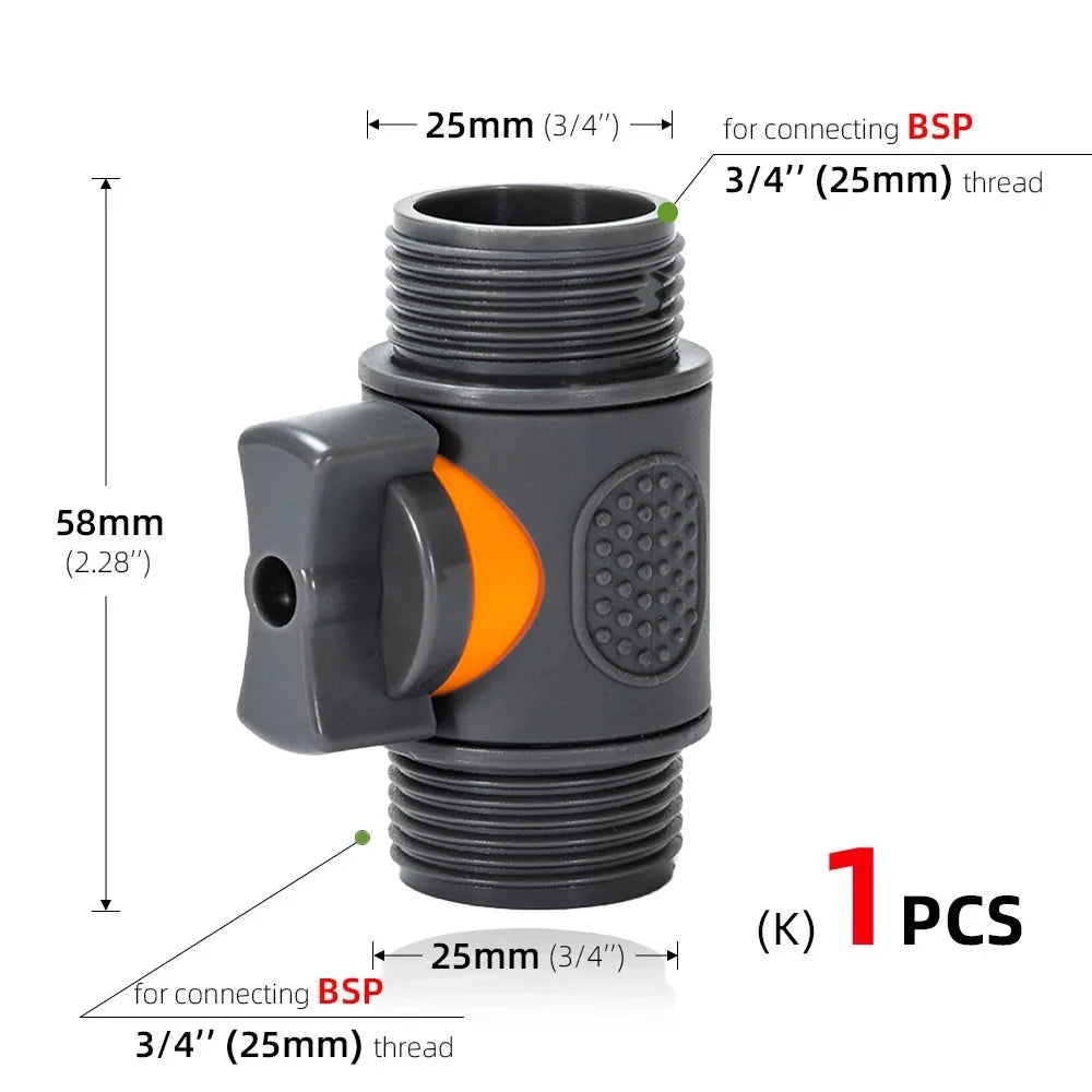 1/4 3/8'' 1/2'' 3/4'' Hose Quick Connecter Plastic Rubber Coupling Tubing Irrigation System Coupler Shut Off Valve Adapter Pipe Peaceful Pleasures Health and Wellness Kx1pcs