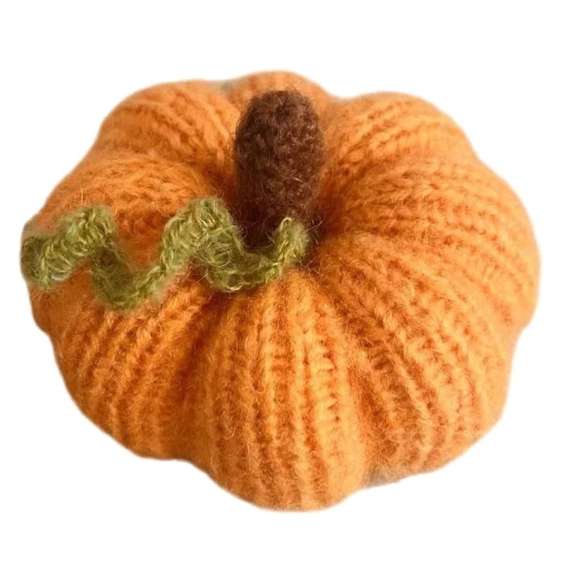 Knit Newborn Pumpkin Photo Prop Costume for Baby Photoshoot
