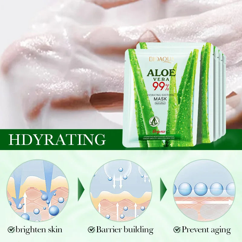 BIOAQUA Aloe Vera Face Mask – Moisturizing & Brightening Sheet Mask