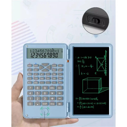 3 in 1 Scientific Calculator Foldable 6-inch Office LCD Drawing Pad Large Screen Display Multifunctional Digital Writing Tablet Peaceful Pleasures Health and Wellness