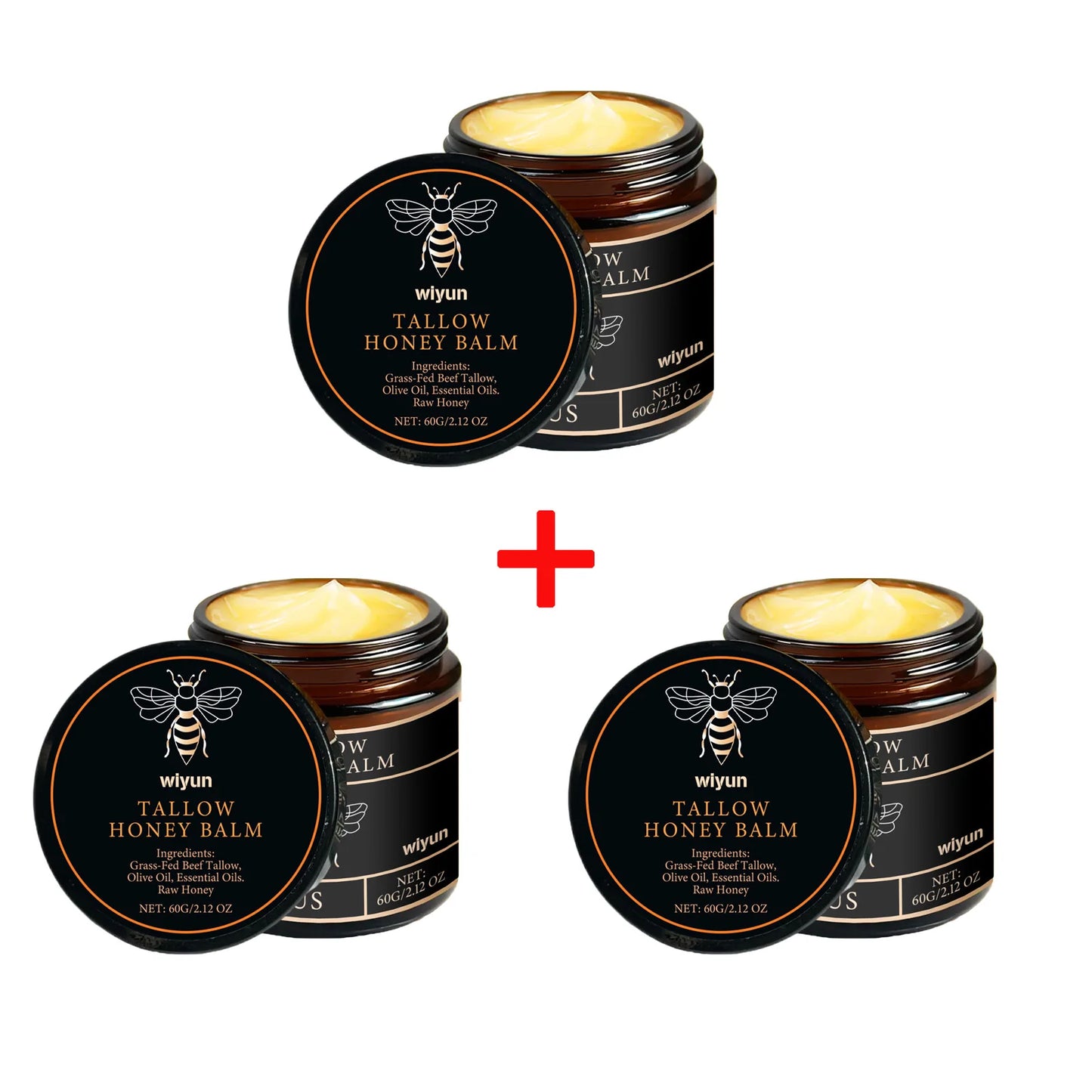 Beef Tallow Honey Cream Fade Dark Spots Remove Melanin Brightening Firming Non-Greasy Lasting Moisturizing Soothing Body Lotion Peaceful Pleasures Health and Wellness 180g Boxed