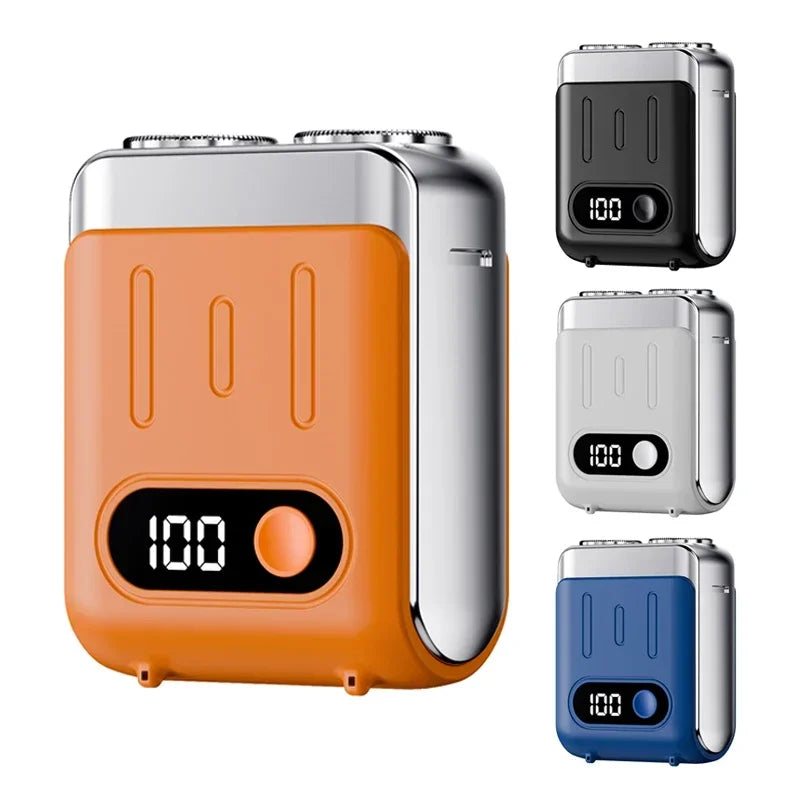XMSJ Mini Electric Rotary Shaver Dual Blade | Digital Display
