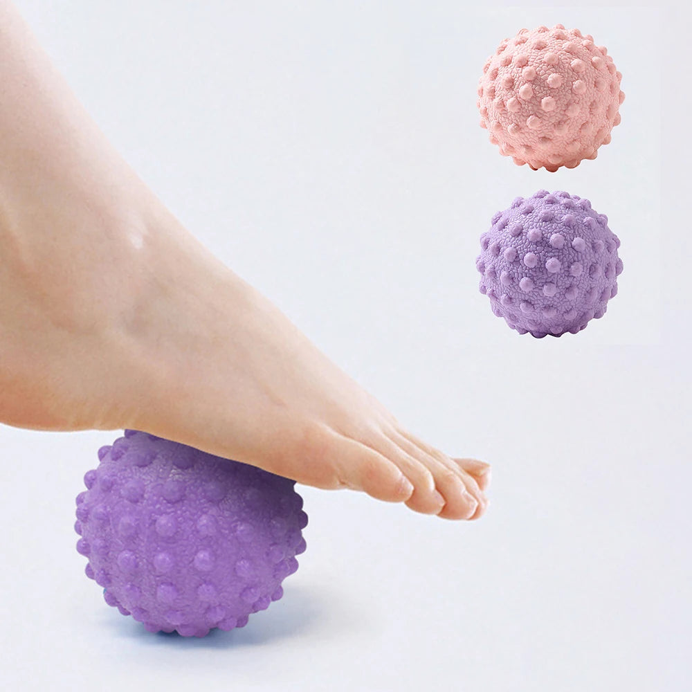 Fascia Ball Raised Point Massage Ball TPR Posture Master Yoga Ball Waist and Back Foot Massage Ball Peaceful Pleasures Health and Wellness 10pcs Random