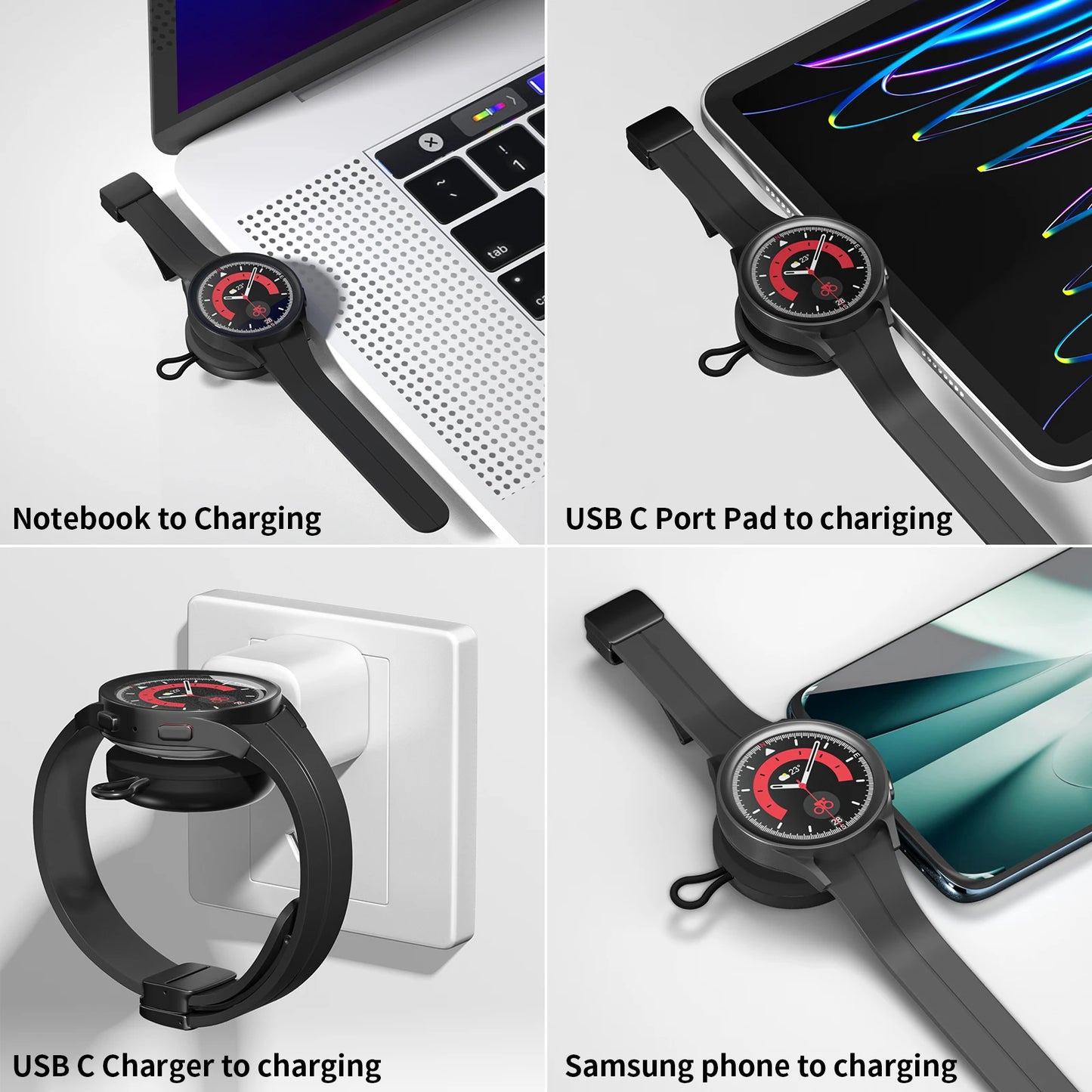 USB-C Magnetic Wireless Charger for Samsung Galaxy Watch 6 5 4 3 Peaceful Pleasures Health and Wellness