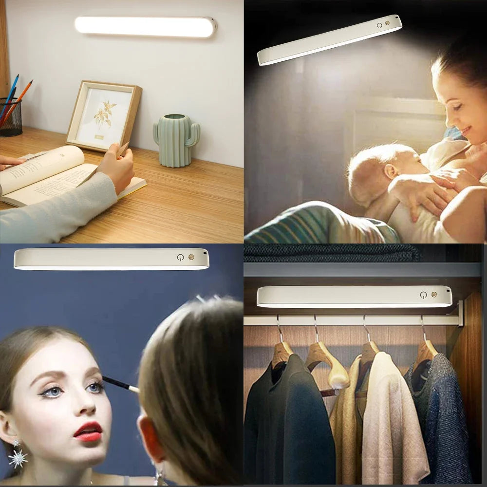 Magnetic LED Night Light Desk Lamp USB Rechargeable Dimming Table Lamp Computer Study Office Reading Stand Light for Bedroom Peaceful Pleasures Health and Wellness