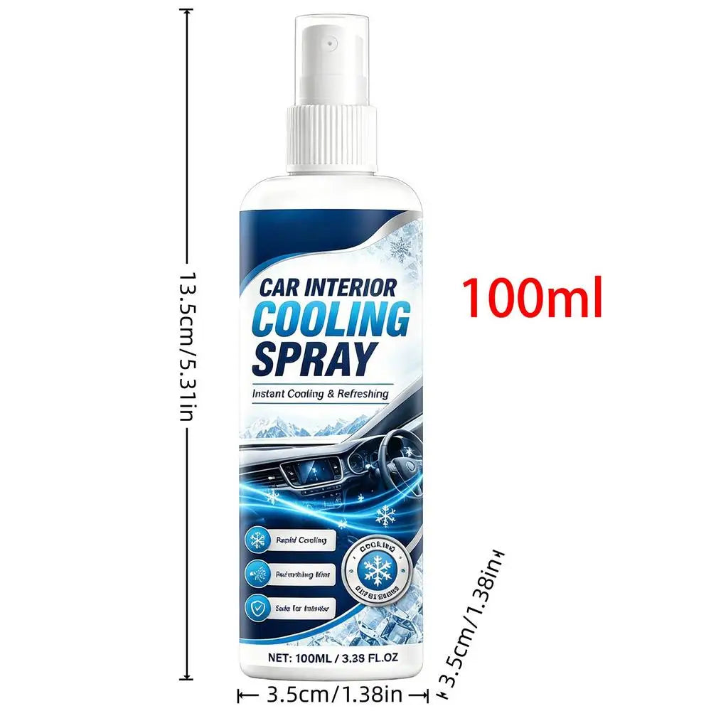 100ml Car Interior Cooling Spray Fast-Acting Freeze Spray Cools Leather Seats Dashboard Steering Wheel, Odor Eliminator Peaceful Pleasures Health and Wellness 100ML