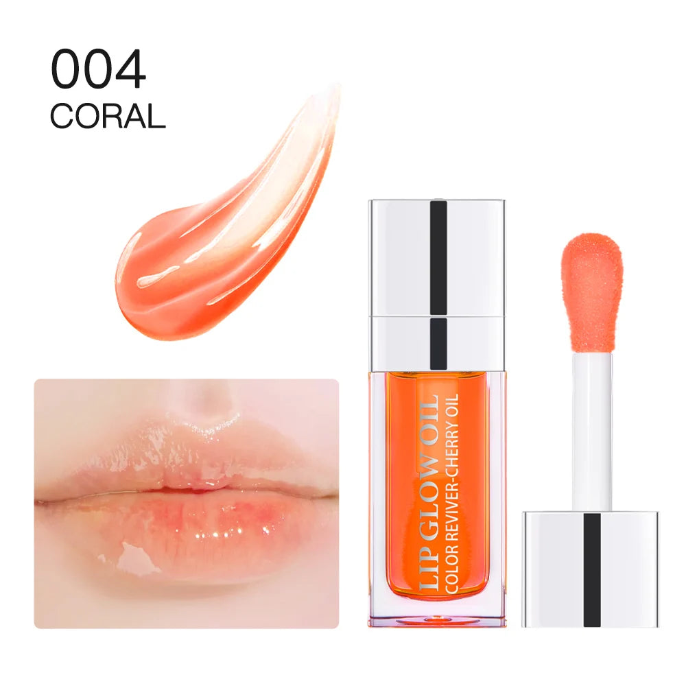 1Piece Moisturizing Lip Glow Oil Crystal Jelly Lip Oil Plumping Lip Gloss Sexy Lip Plumper Glaze Tinted Makeup Gift 10 Color Peaceful Pleasures Health and Wellness 004