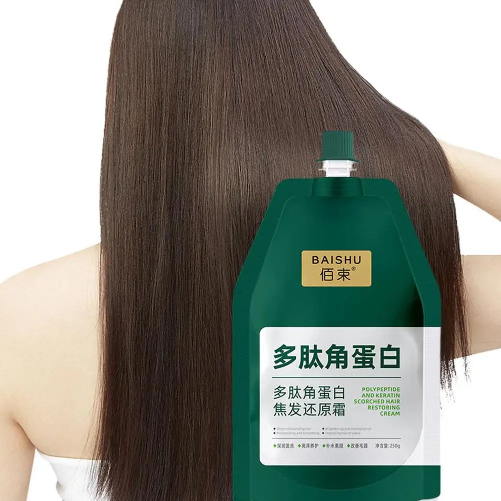 Keratin Polypeptide Hair Repair Cream 250ml – Deep Nourishing Scalp Treatment & Hair Mask for Dry & Damaged Hair Peaceful Pleasures Health and Wellness