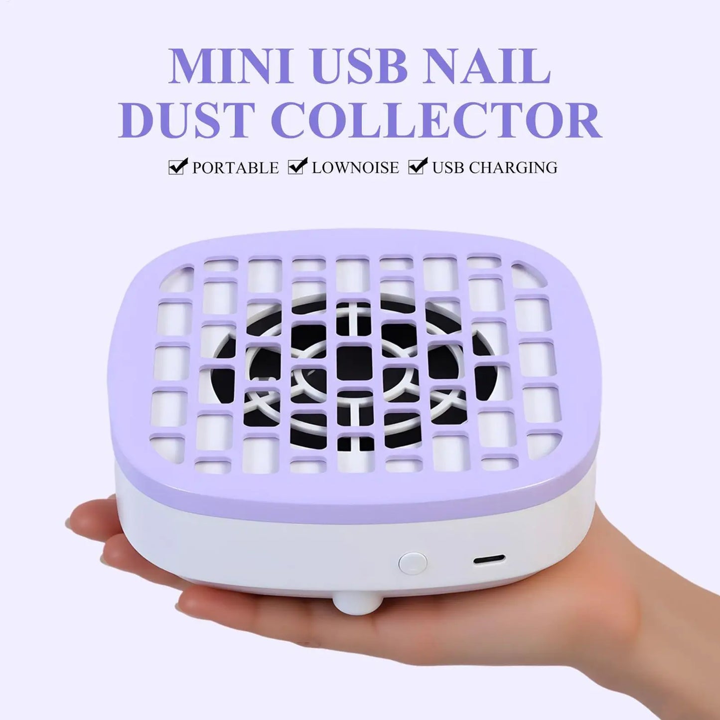 Nail Dust Collector – Low Noise, Powerful Suction Manicure Tool