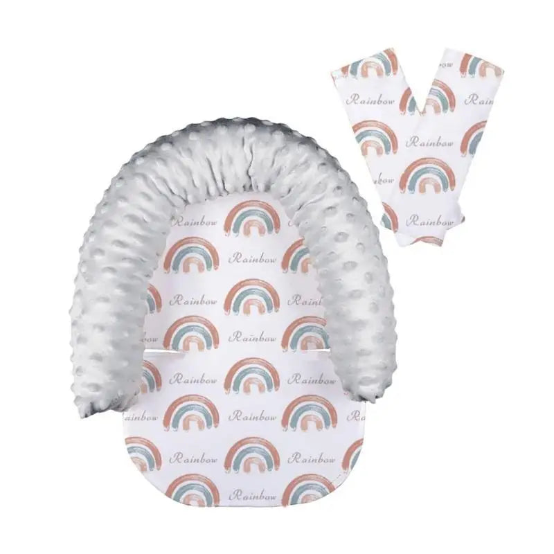 Baby Car Seat Head Support with Strap Covers & Cushions