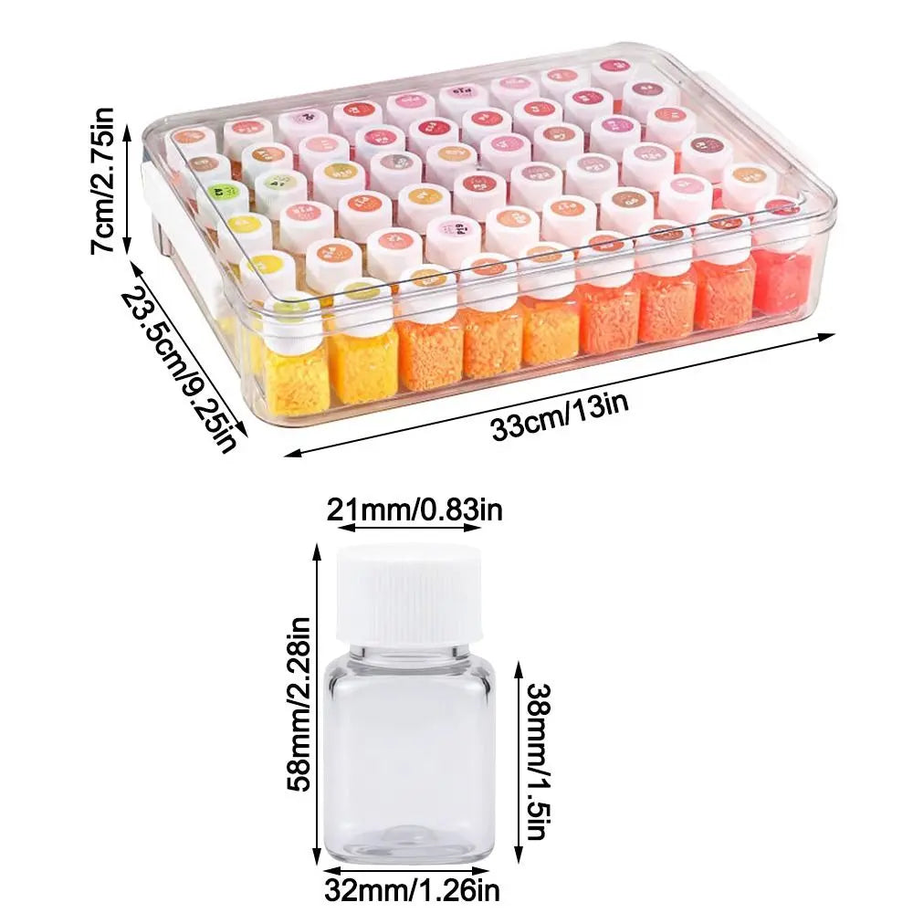 Transparent Perler Bead Storage Box Large Capacity with Cover Perler Bead Packaging Box Dustproof Bead Storage Bottle Peaceful Pleasures Health and Wellness