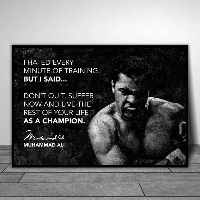 Mike Tyson Muhammad Ali Boxing Canvas Wall Art Motivational Poster