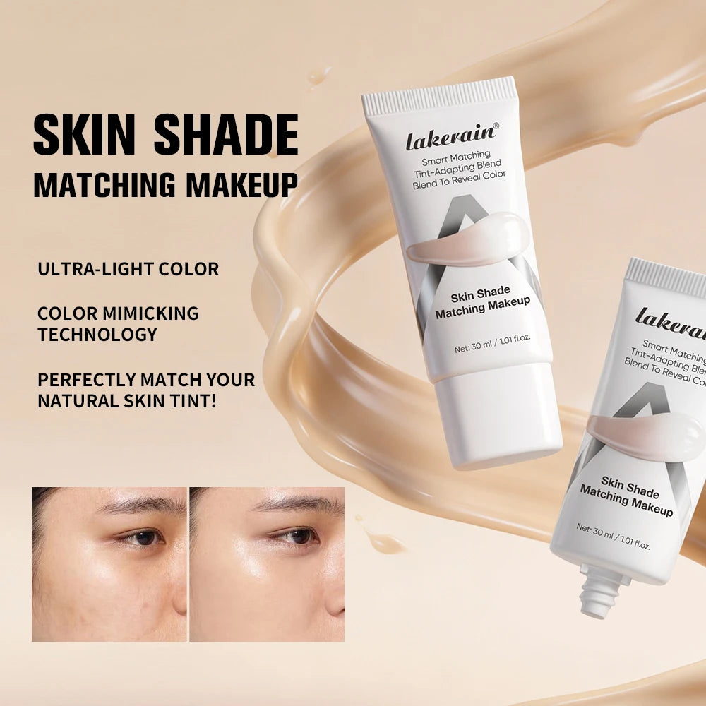 Lakerain Color Changing Liquid Foundation Brightening Moisturizing Skin SPF 15 Sunscreen Natural Even Skin Tone Slight Concealer Peaceful Pleasures Health and Wellness