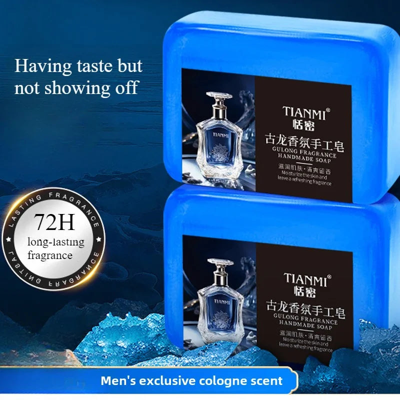 Men's Cologne 3-in-1 Bar Soap – Hair, Face & Body Wash 2 Pack