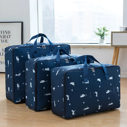 Quilt storage bag three-piece set quilt Oxford cloth waterproof storage bag luggage moving bag clothes bag clothes bag Peaceful Pleasures Health and Wellness B
