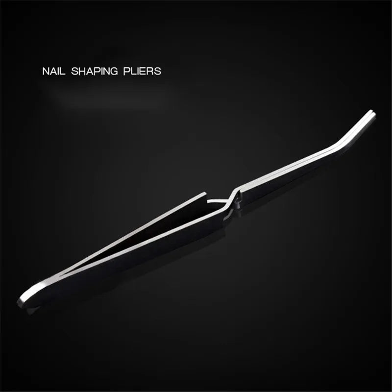 Stainless Steel Nail Art Tweezers | Manicure C-Curve Clip Tool