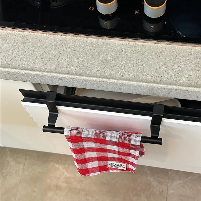 Over Door Towel Rack – Black Stainless Steel Bar Hanger