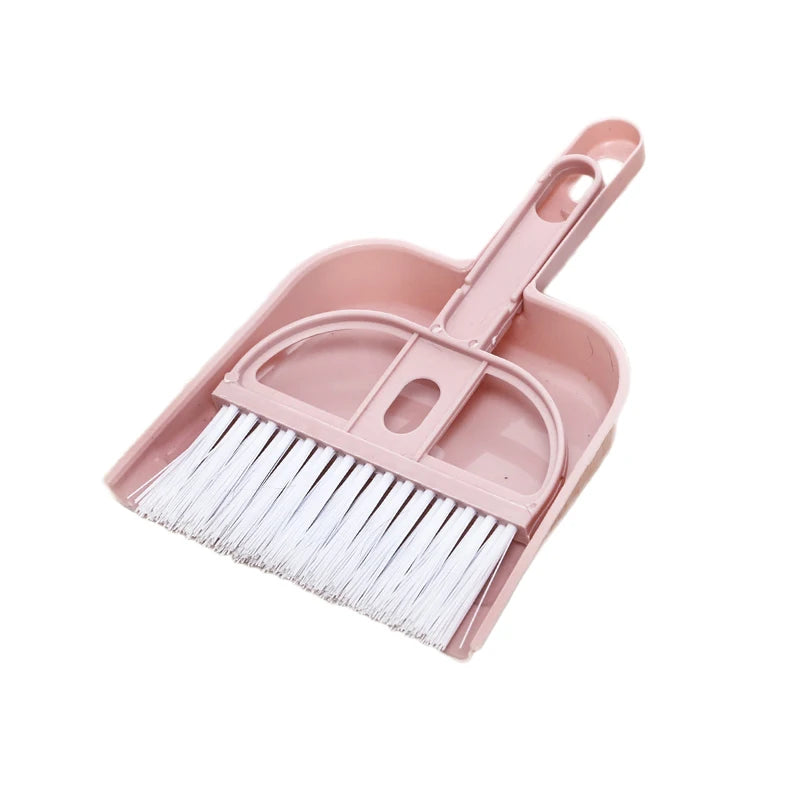 BOOTEELY A Suit Of Mini Small Broom On The Desktop Pets Home Keyboard Brush Plastic Shovel Brush Pet Cleaning Hanging Storage ﻿ Peaceful Pleasures Health and Wellness 2pcs Pink