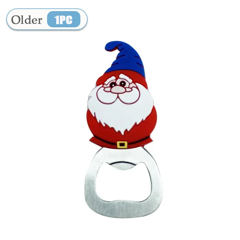 Christmas Magnetic Bottle Opener | Santa Silicone Fridge Magnet