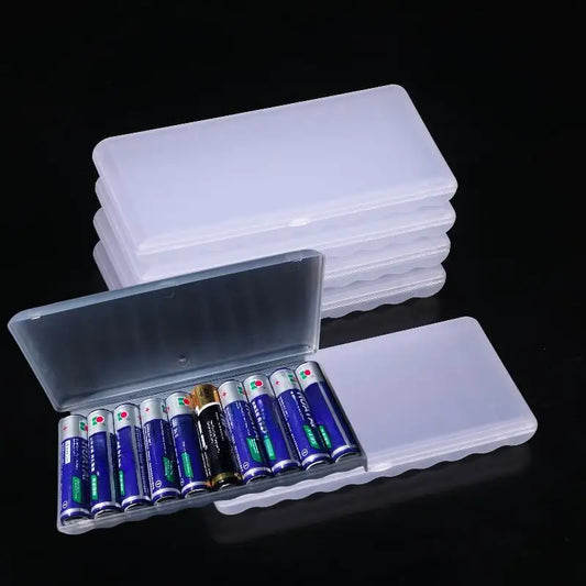 107*50*13mm Hard Container Holder Case 10 Slot Battery Storage Box For AAA Plastic Battery Organizer Accessories Peaceful Pleasures Health and Wellness