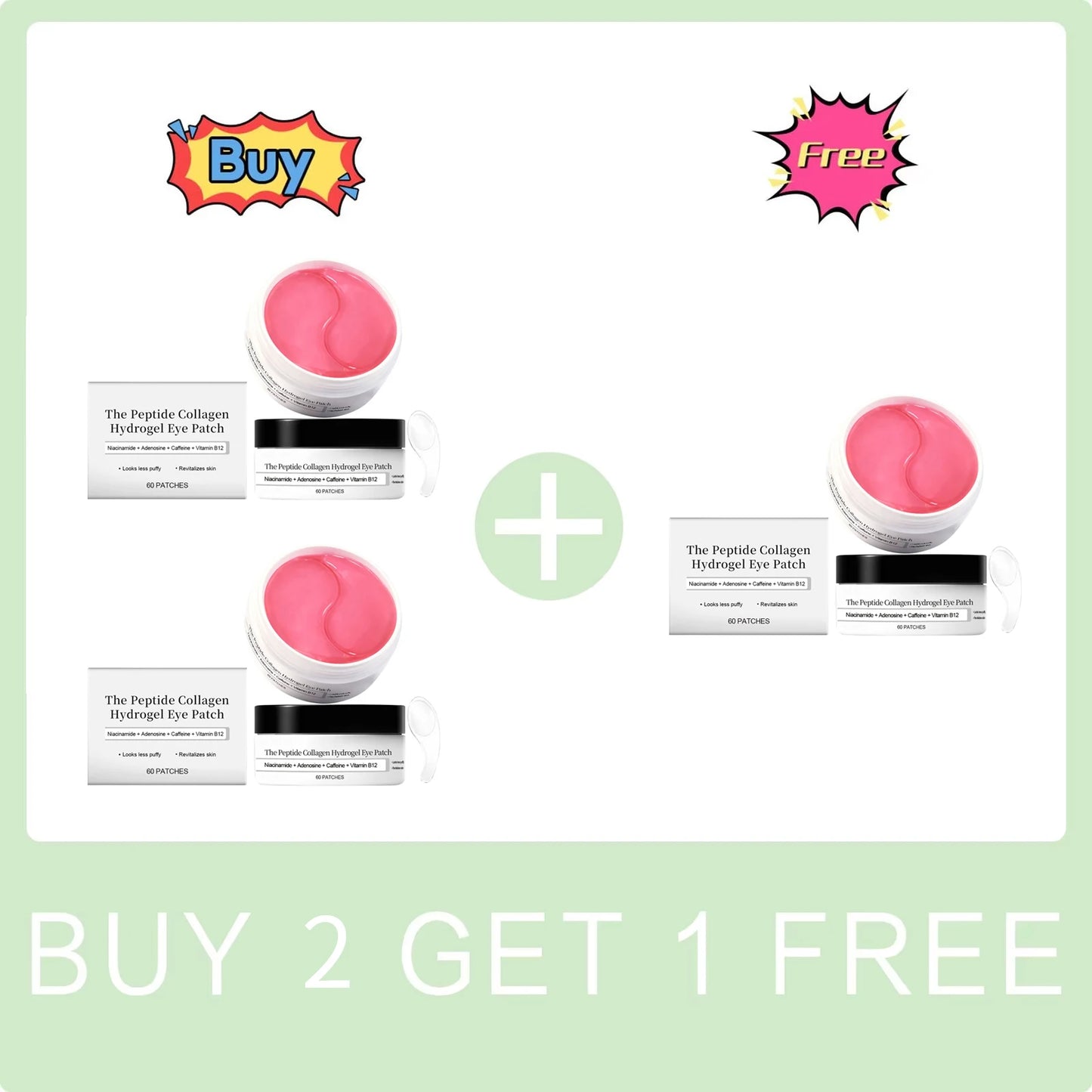 Collagen Hydrogel Eye Patch Nicotinamide Eye Mask Anti Dark Circles Eye Bags Moisturizing Firming Eye Patches Skin Care Products Peaceful Pleasures Health and Wellness Buy 2 Get 1 Free