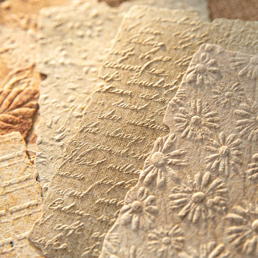 Bview Art Vintage Coffee Stain Scrapbooking Paper 6-Set DIY Peaceful Pleasures Health and Wellness