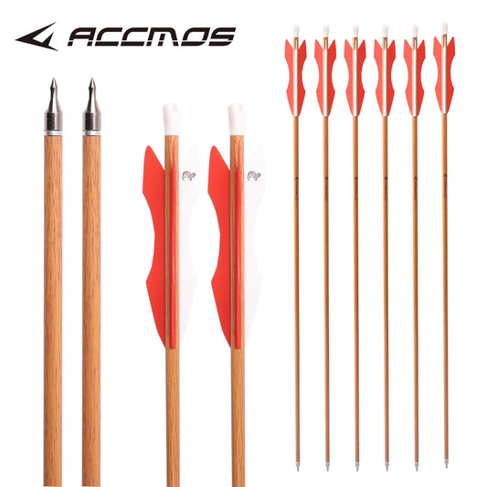 6 Wooden Arrow ID6 2 OD7 8 Archery Bow Hunting Shooting Target Peaceful Pleasures Health and Wellness 12pcs