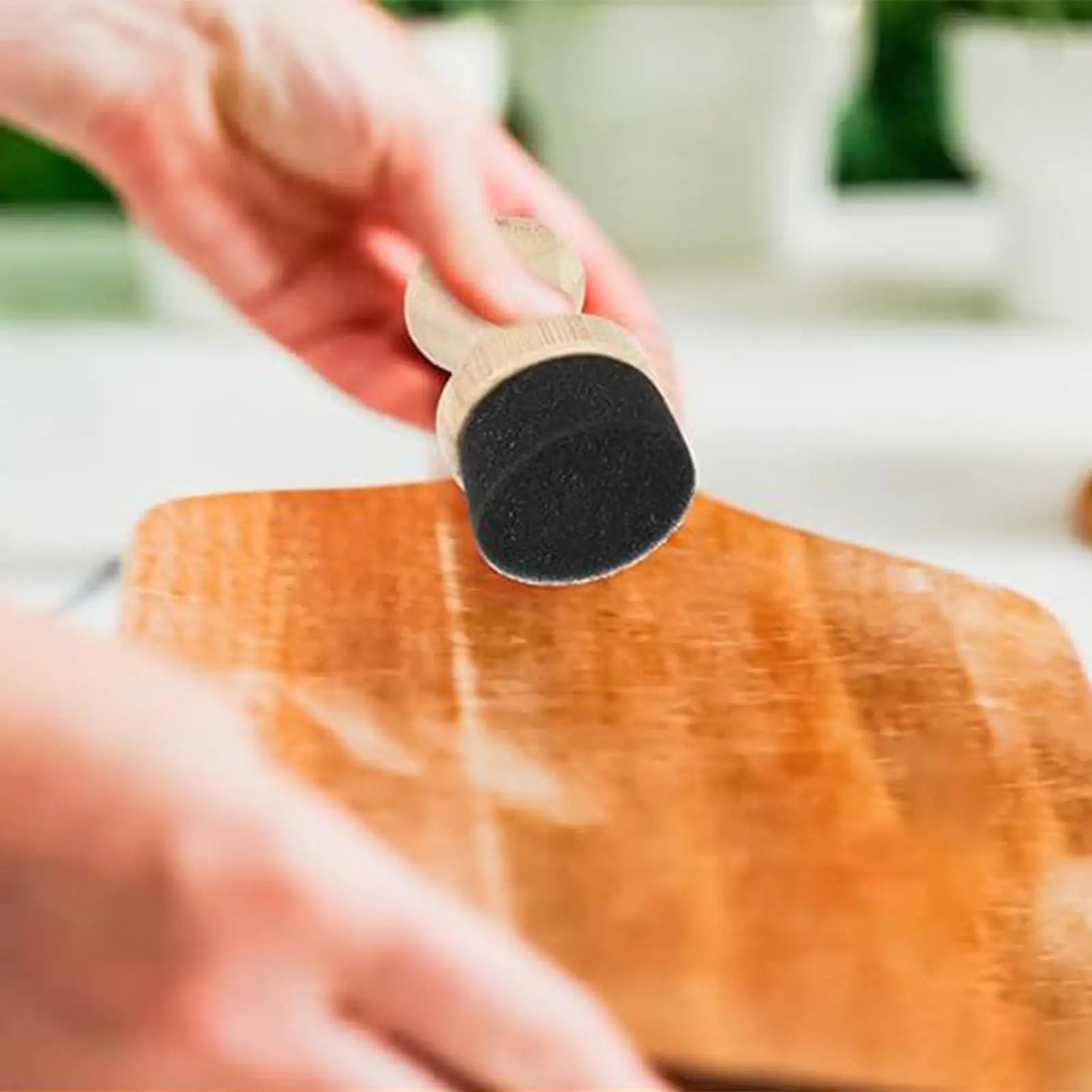 Mineral Oil Applicator Scrub Brush for Cutting Boards & Butcher Block Wood Care Applicator Brush Peaceful Pleasures Health and Wellness