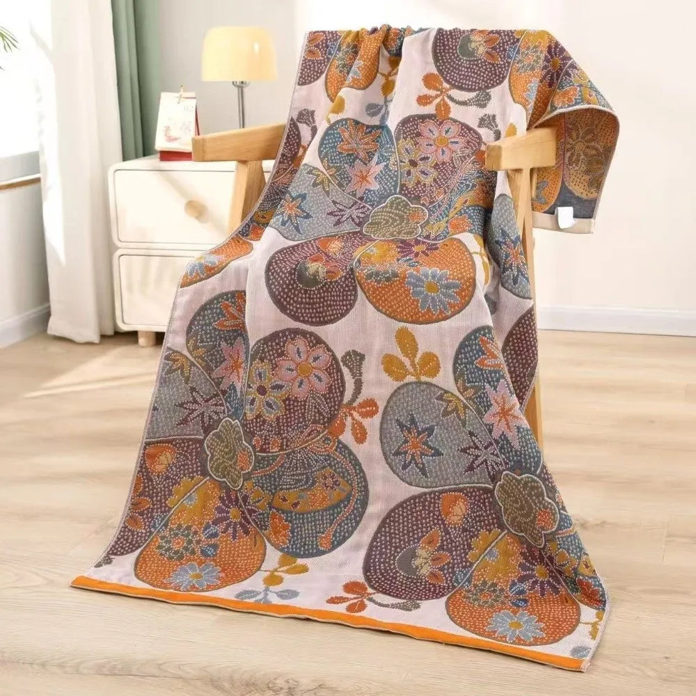 High Quality Multi Layer Bath Towel Double Sidedprinted Soft Beach Towel Multifunctional Small Blanket Universal in All Seasons Peaceful Pleasures Health and Wellness 02